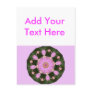 Pink Ladybug Dance Kaleidoscope Abstract Design Postcard