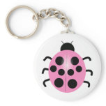 pink ladybug key chain