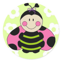 Pink Ladybug Sticker