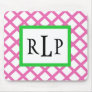 Pink Lattice Mousepad Monogrammed