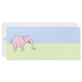 Pink Laughing Elephant. Custom Rack Card