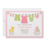 Pink Laundry Baby Shower Invitation