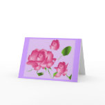 "Pink Lavender Rose Bereavement Thank You" Card