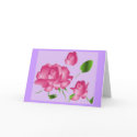 "Pink Lavender Rose Bereavement Thank You" Card