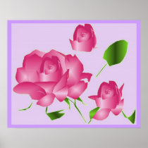 Pink Lavender Rose Poster TBIA Award