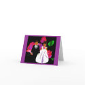 "Pink Lavender Rose" Wedding Note Card