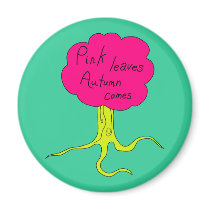 Pink leaves, Autumn comes magnets