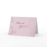 Pink Leaves greeting card thanks!