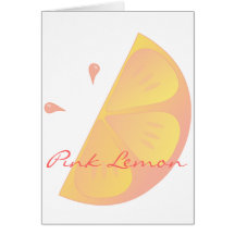 Pink Lemon Greeting Cards