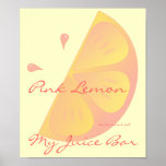 Pink Lemon Slice posters