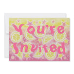 Pink Lemonade party invitation rectangle