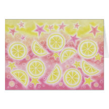 Pink Lemonade 'Sparkling Day' greetings card