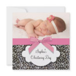 Pink Leopard Girl Photo Christening