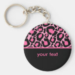 Pink Leopard Key Chain