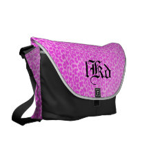 Pink Leopard Monogram Commuter Bags