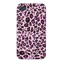 Pink leopard print covers for iPhone 4