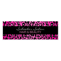 Pink Leopard Print - Custom Skinny Business Card