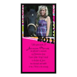Pink Leopard Print Graduation Invite Customized Photo Card