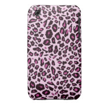Pink leopard print iPhone 3 case