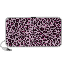 Pink leopard print iPod speakers