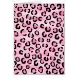 Pink Leopard Print Pattern. Cards
