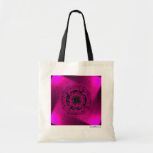 Pink light spiral pattern tote bag