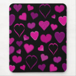 Pink & lilac hearts mousepad