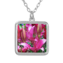 Pink Lilies Necklaces