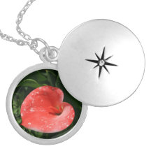 Pink lily custom necklace