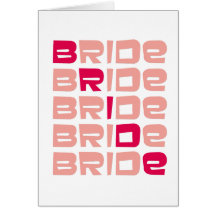 Pink Line Bride Greeting Card