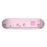 Pink Lines and Squares Graphic Design. Custom Skate Board