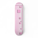 Pink Lines & Squares Graphic Design. Customisable skateboards