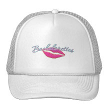 pink lips bachelorettes party bridal bridesmaids hat