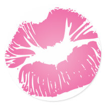 Pink LIps Stickers