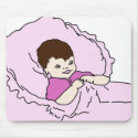 pink little girl mousepads