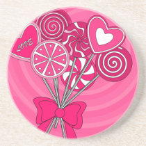 Pink lollipop  coaster