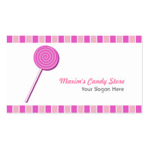Pink Lollypop Business Card Templates