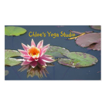 PINK LOTUS BLOSSOM CUSTOMIZABLE BUSINESS CARD
