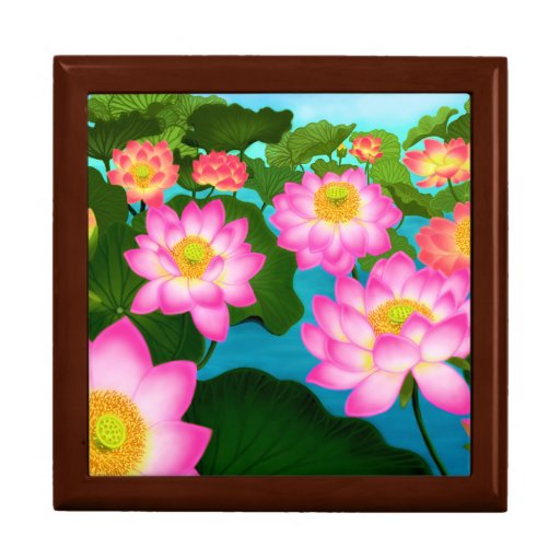 Pink Lotus Garden Gift Box
