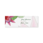 Pink Lotus Skinny Business Card Linen Paper business cards