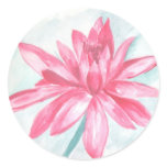 pink lotus watercolor painting stickers