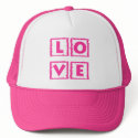 Pink Love Box hats