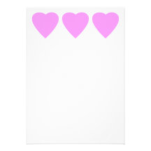 Pink love heart on white. invitations