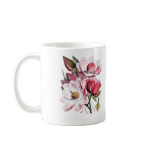 Pink Magnolia Flowers Mugs