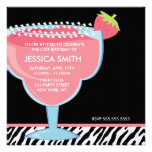 Pink Margarita Personalized Invitations