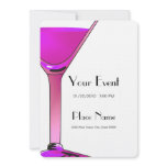 Pink Martini Cocktails Invitation Template
