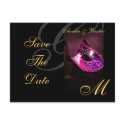 Pink Masquerade Mask Save The Date Postcard