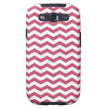 Pink mauve chevron zig zag textured zigzag pattern samsung galaxy SIII case