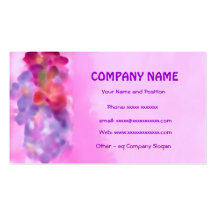 Pink, Mauve, Crimson Floral Business Card