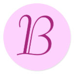 Pink Mauve Monogrammed Initial Sticker